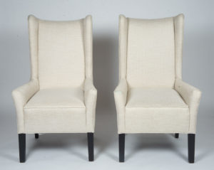 white linen wingback chairs for rent philadelphia