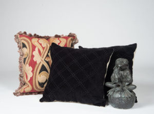 black and red decorative pillows