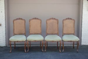 Cane back dining room chairs home staging furniture rental